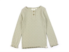 Lil Atelier moss gray blomstret top